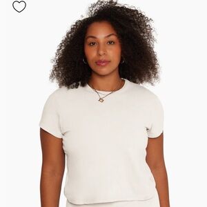 SIZE MEDIUM Set Active Classic Cotton Mid Tee in Blanc